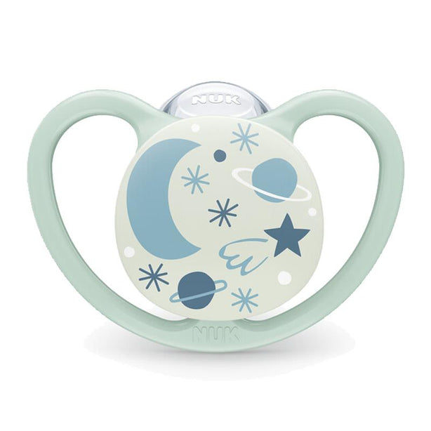 NUK Space Night Silicone Soother Pacifier 1pc/box - 6-18 months - Moon