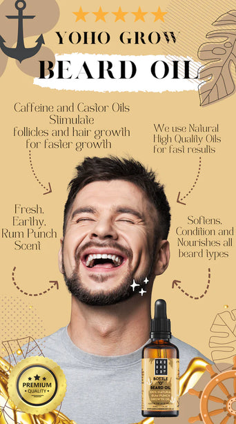 Caffeine infused Oil Beard Growth YOHOGROW