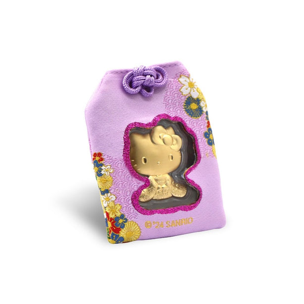 Sanrio Hello Kitty Showa Collection Gold Foil with Charm Bag