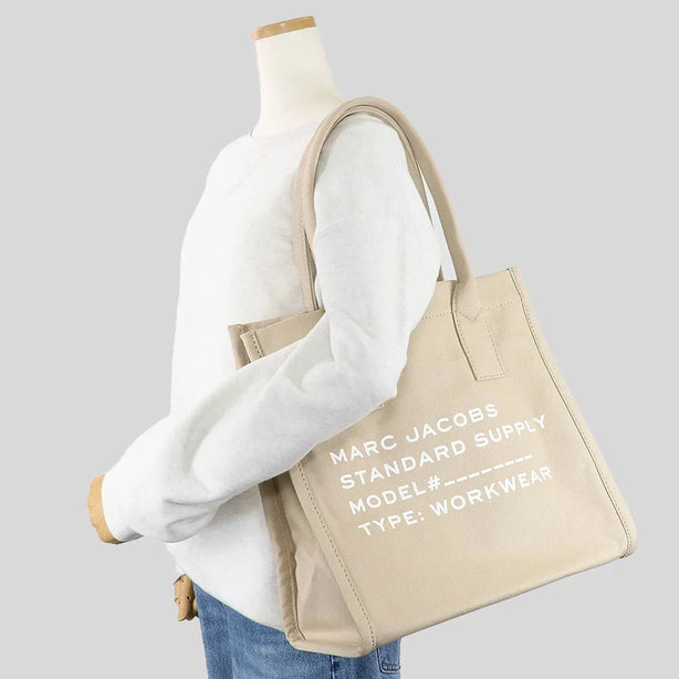 MARC JACOBS Canvas Standard Supply Large Tote Beige 4S4HTT001H02