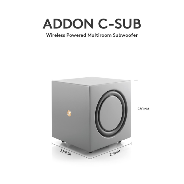 Audio Pro C-Sub Powered Wireless Multiroom Subwoofer Grey