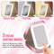 StitchesandTweed Travel Makeup Case with LED Light Up Mirror - Misty Rose