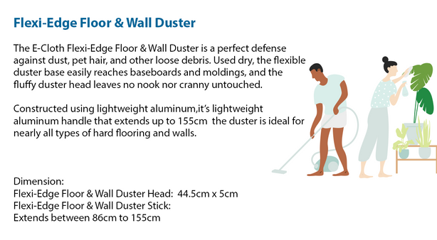 Ec20643 E-Cloth Flexi Edge Floor & Wall Duster Set