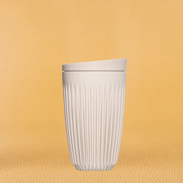 HUSKEE Cups 12oz with lid Natural