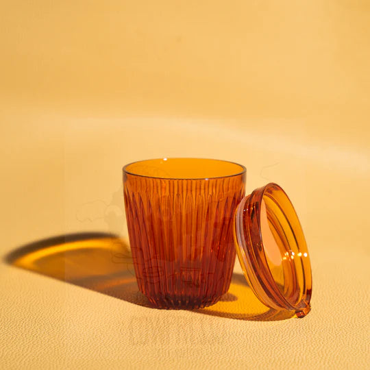 HUSKEE Cups 8oz with lid Amber