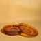HUSKEE Cups 4 pack of Universal Saucers (For all Cups Except 3oz)  Amber