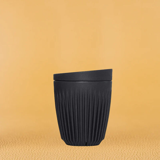 HUSKEE Cups 8oz with lid Charcoal