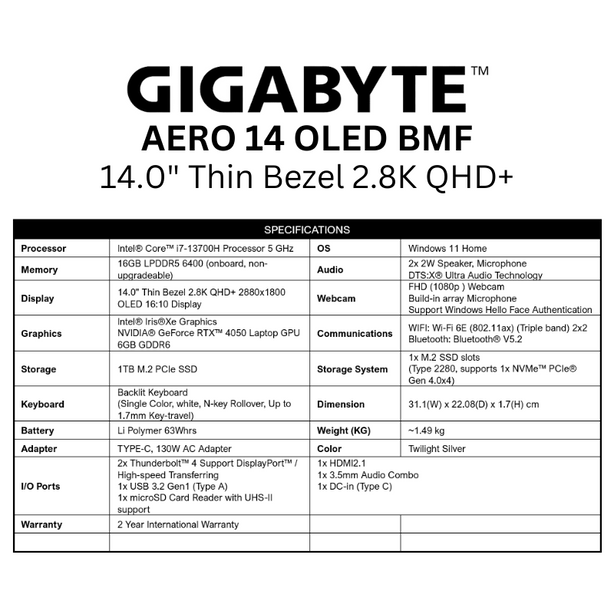 AERO 14 OLED BMF 14.0