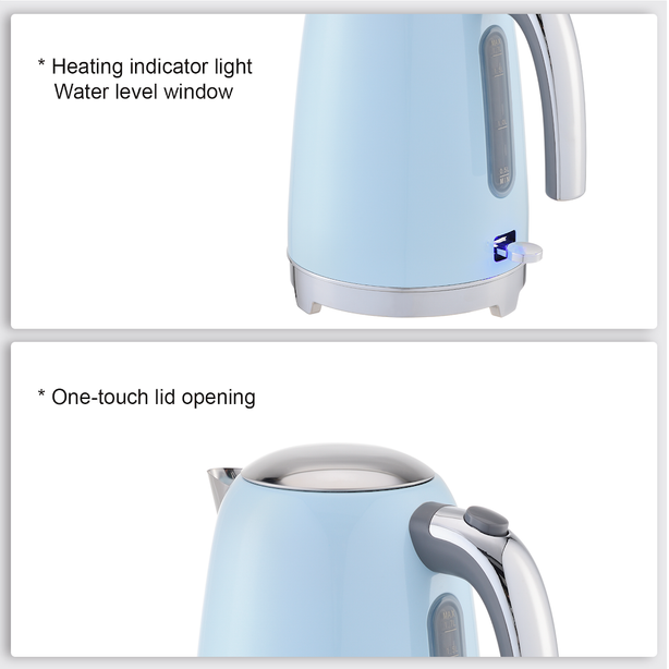 Aerogaz Modern Electric Kettle 1.7L with 3 Trendy Colors AZ-1706KT