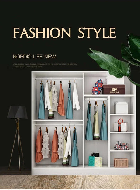 MUTRA Simple Sliding Door Wardrobe