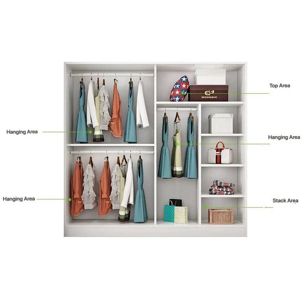 MUTRA Simple Sliding Door Wardrobe