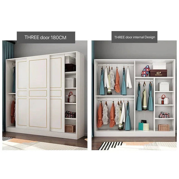 MUTRA Simple Sliding Door Wardrobe