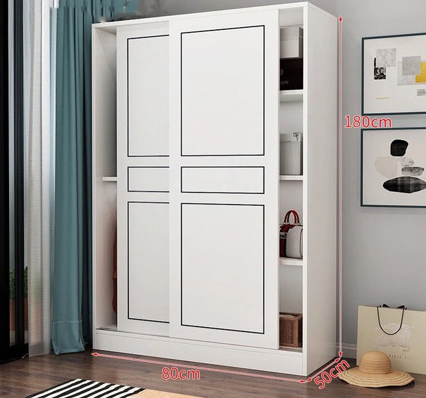 MUTRA Simple Sliding Door Wardrobe