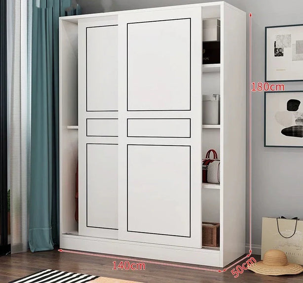 MUTRA Simple Sliding Door Wardrobe