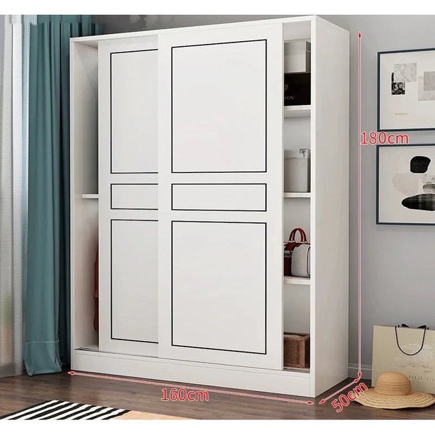 MUTRA Simple Sliding Door Wardrobe