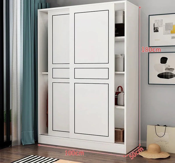 MUTRA Simple Sliding Door Wardrobe