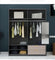 KLASY Designer Tempered Glass Sliding Wardrobe