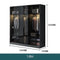 KLASY Designer Tempered Glass Sliding Wardrobe