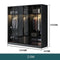 KLASY Designer Tempered Glass Sliding Wardrobe