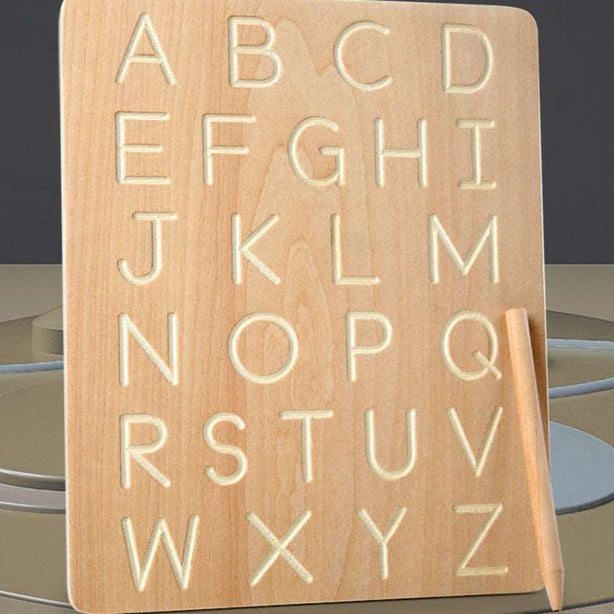 StitchesandTweed Montessori Pre Learning Writing Tracing Alphabet Numbers Board