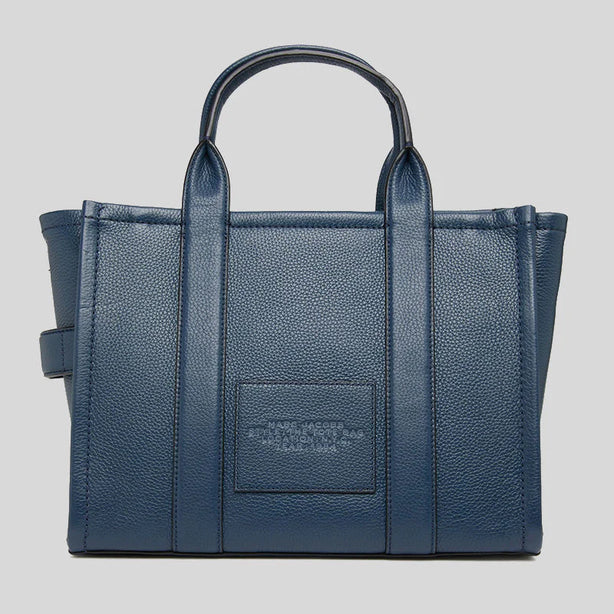 MARC JACOBS The Leather Medium Tote Bag Blue Sea RS-H004L01PF21