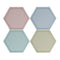 Jojomama Jesmo Marbelized Hexa Coaster Set of 4