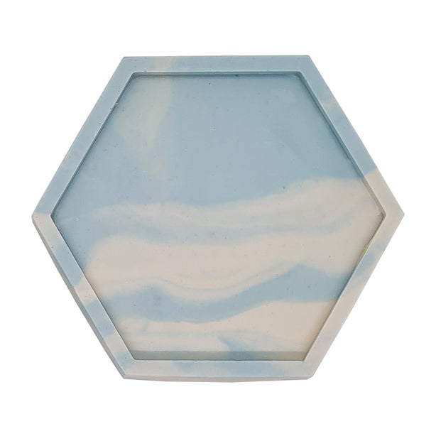 Jojomama Jesmo Marbelized Hexa Coaster Set of 4