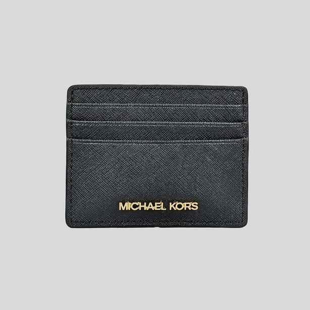 MICHAEL KORS Jet Set Travel Leather Card Holder Black RS-35H6GTVD7L