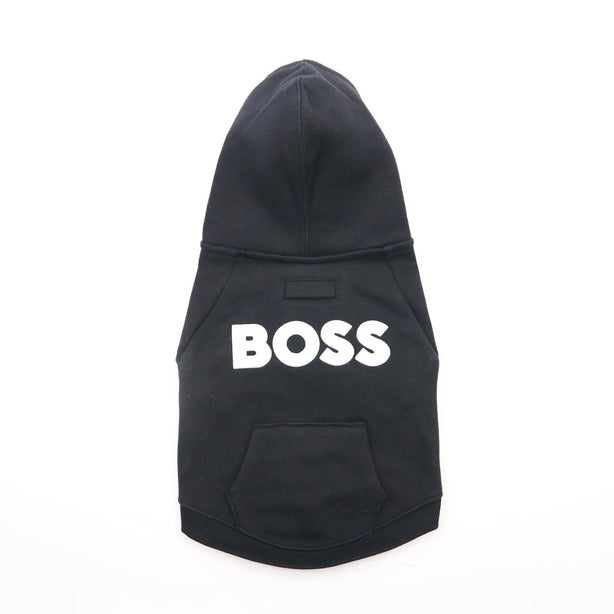 BOSS Dog Hoodie with Applique Logo