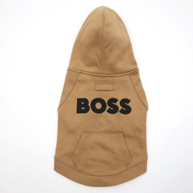 BOSS Dog Hoodie with Applique Logo
