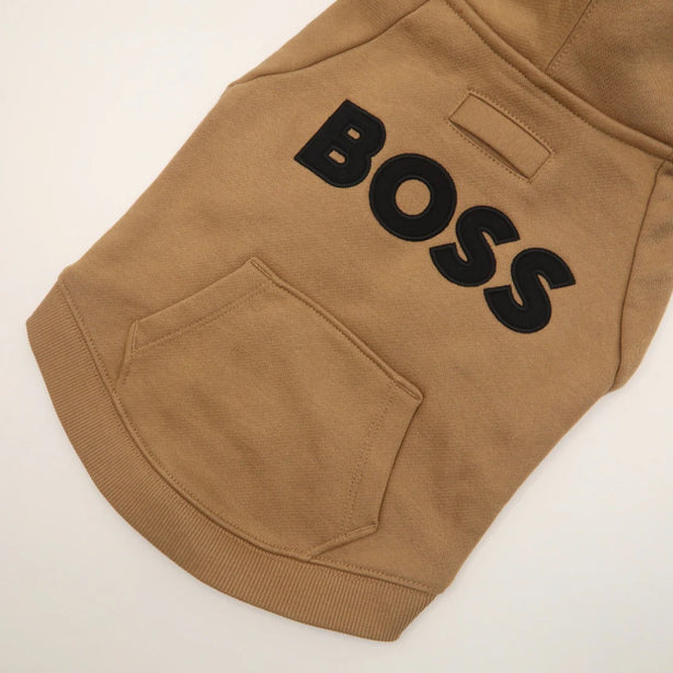 BOSS Dog Hoodie with Applique Logo