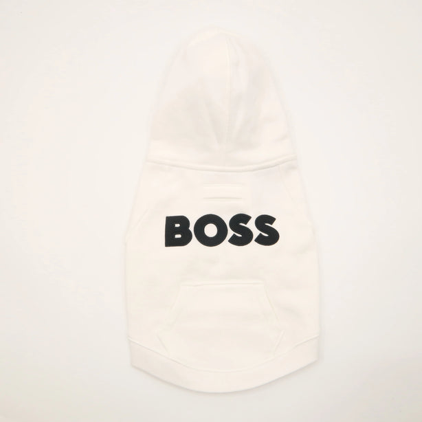 BOSS Dog Hoodie with Applique Logo