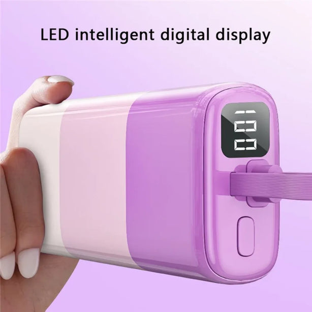 WIWU Wi-P015 10000mAh Candy Power Bank Portable Phone Battery Charger with Charging Cable