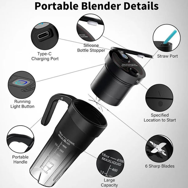 StitchesandTweed Portable Fruit Juicer, Blender Cup All in One
