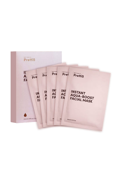 Pretti5 Instant Aqua-Boost Facial Mask 22ml x5 Expiry date: Nov 26