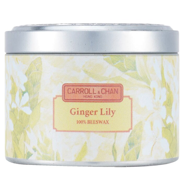 100% Beeswax Tin Candle - Ginger Lily - (8x6) cm