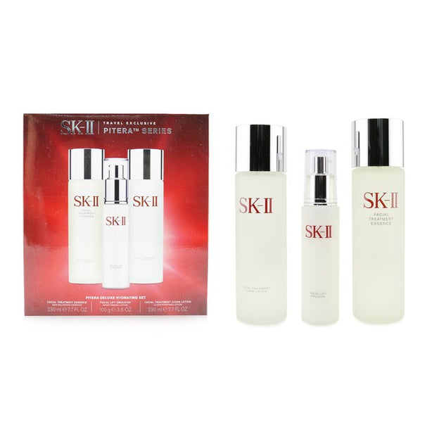 Pitera Deluxe Hydrating  3-pieces Set: Facial Treatment Essence 230ml + Facial Lift Emulsion 100g + Facial Treatment Clear Lotion 230ml - 3pcs