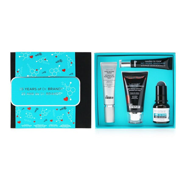 25 Years Of Dr. Brandt Kit: Microdermabrasion 60g+ Wrinkle Smoothing Cream 15g+ Pore Refiner Primer 30ml+ No More Baggage 15g - 4pcs