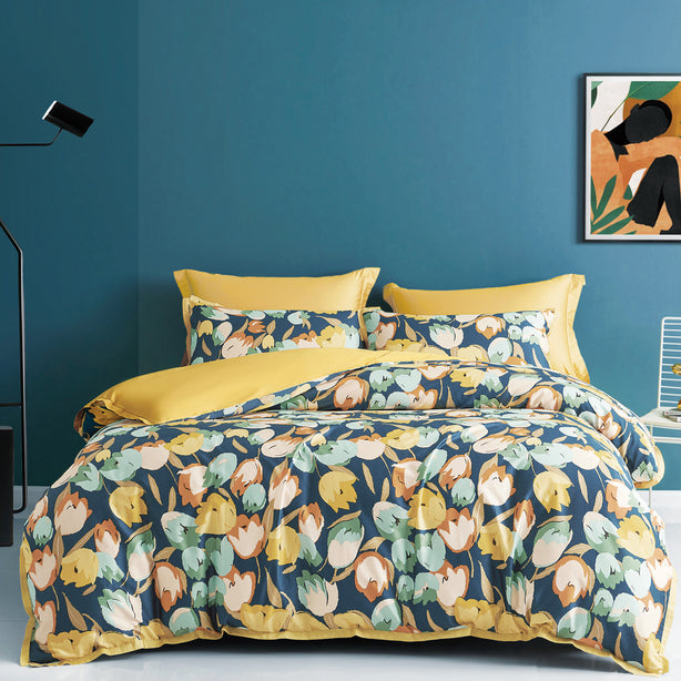 Suzanne Sobelle Bloomsbury Tulipe Deluxe Bed Set, Yellow