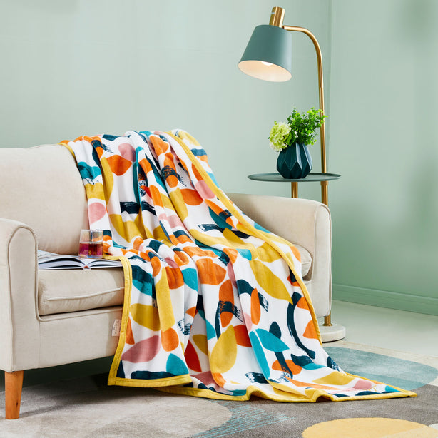 Esprit Afronso Printed Flannel Fleece Blanket