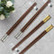 Charles Millen Signature Collection Luxury Brown Wood Chopsticks, Twin Pack, Gold