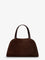 Tory Burch Romy Small suede satchel bag with shoulder strap - Darkcocoa