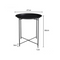 VECELO metal side table