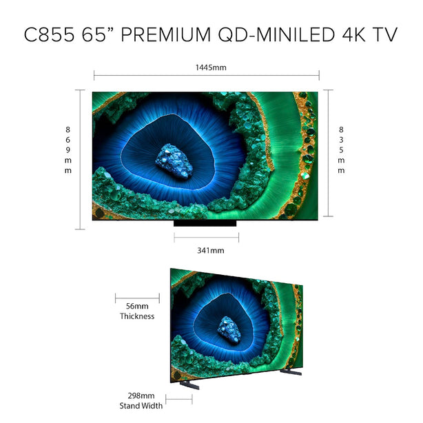 TCL C855 Premium QD-Mini LED 4K TV 65 Inch
