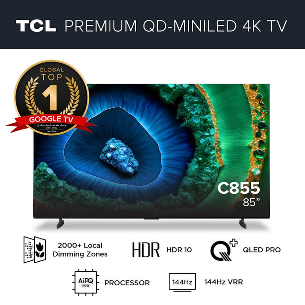 TCL C855 Premium QD-Mini LED 4K TV 85 Inch