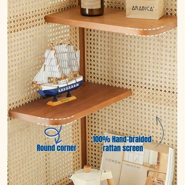 Fujiwara Rattan Corner Shelf