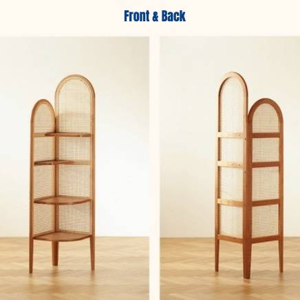 Fujiwara Rattan Corner Shelf