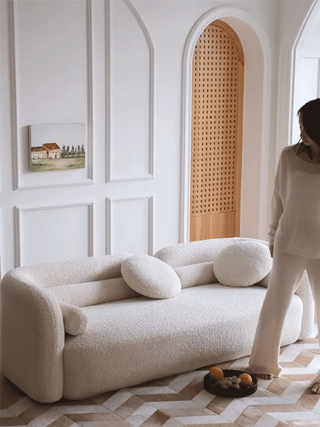 Bouclé 3 Seater Sofa