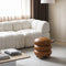 Leather Oakwood Ottoman