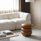 Leather Oakwood Ottoman